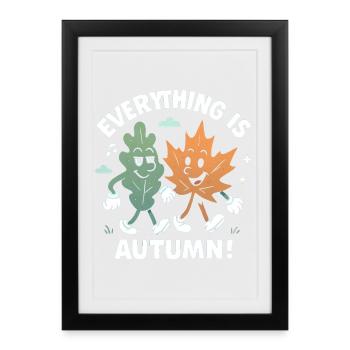 Tout est l’automne. Bel automne. Récolte d’automne. - Affiche encadrée (27 × 37 cm) - noir - Devant