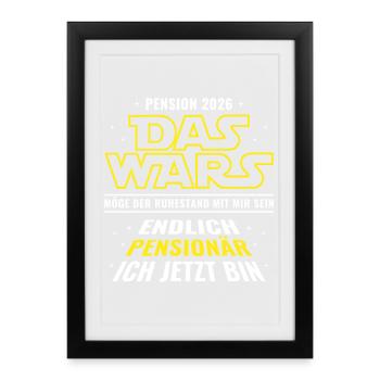 Pension 2026 That's it - Finally retired, I'm - Framed poster (27 × 37 cm) - black - Front
