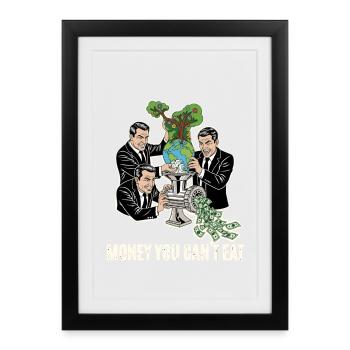 Humorous financial world - Framed poster (27 × 37 cm) - black - Front