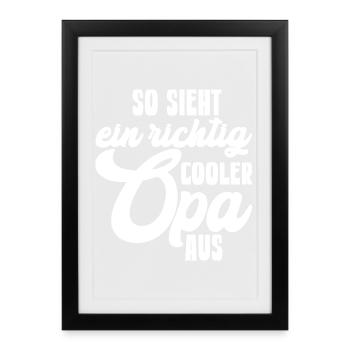 Voici à quoi ressemble un grand-père vraiment cool Compliment - Affiche encadrée (27 × 37 cm) - noir - Devant