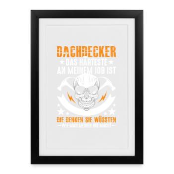 Roofer-The-Hardest - Framed poster (27 × 37 cm) - black - Front