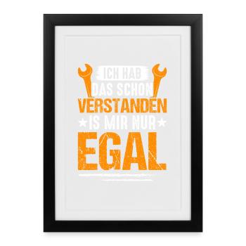 Got it: Doesn't matter, grunge, typo - Framed poster (27 × 37 cm) - black - Front