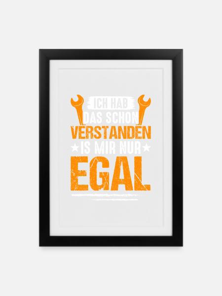 Got it: Doesn't matter, grunge, typo - Framed poster (27 × 37 cm) - black