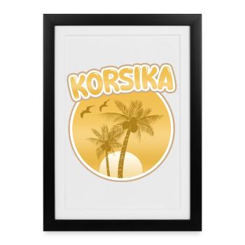 Holidays Corsica - Framed poster (27 × 37 cm) - black - Front