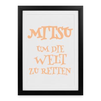 Mitsu - Framed poster (27 × 37 cm) - black - Front
