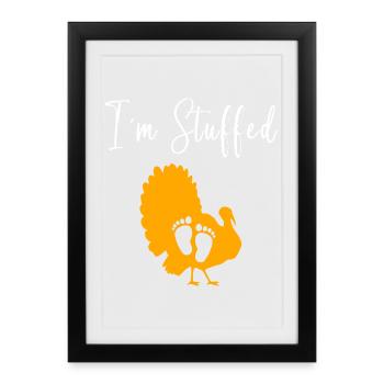 Thanksgiving Gender Reveal Future Maman - Affiche encadrée (27 × 37 cm) - noir - Devant