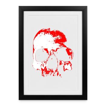 Red Skull Contrast - Framed poster (27 × 37 cm) - black - Front