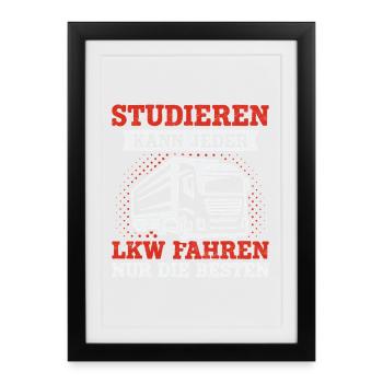 Truck Driver Truck Driver Trucker Truck Driver - Framed poster (27 × 37 cm) - black - Front