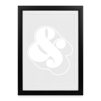 Dampersand & – Funky Swag Symbol Design - Framed poster (27 × 37 cm) - black - Front