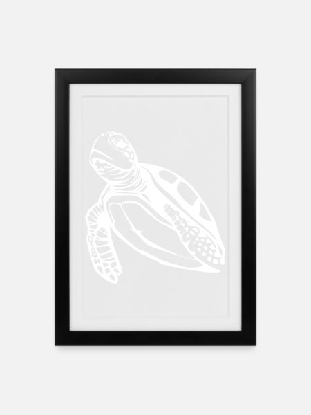 Schildkröte Schildkröten T-shirt Geschenk - Gerahmtes Poster (27 × 37 cm) - Schwarz