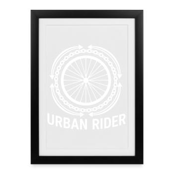 Urban Rider - Framed poster (27 × 37 cm) - black - Front
