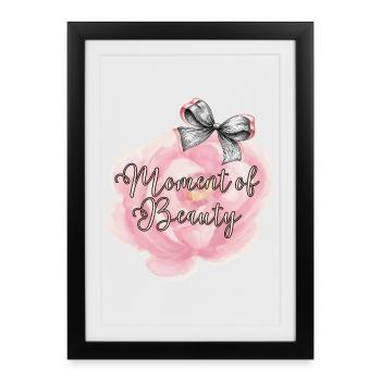 Le moment fait plus de 1000 mots - Affiche encadrée (27 × 37 cm) - noir - Devant