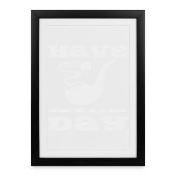 Whistle with text - Framed poster (27 × 37 cm) - black - Front