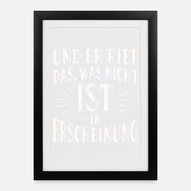 And he called forth that which is not - Framed poster (27 × 37 cm) - black