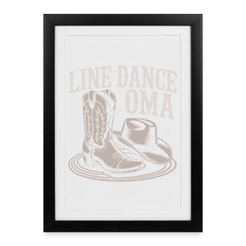LineDance Granny Boots - Framed poster (27 × 37 cm) - black - Front