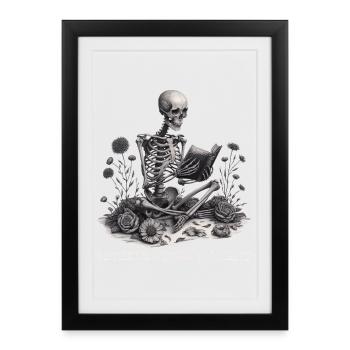 Médecine légale Mortui vivos docent - Affiche encadrée (27 × 37 cm) - noir - Devant