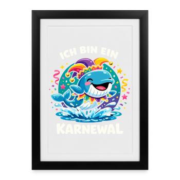 Je suis une douce Charme du Carnaval des Dames Karnewal - Affiche encadrée (27 × 37 cm) - noir - Devant