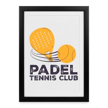 Je peux pas j ai padel - Affiche encadrée (27 × 37 cm) - noir - Devant