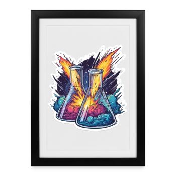 Lab Geek Educational Quadrantid Meteor Shower Expe - Framed poster (27 × 37 cm) - black - Front
