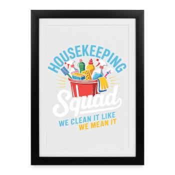 Funny Cleaning Design - Framed poster (27 × 37 cm) - black - Front