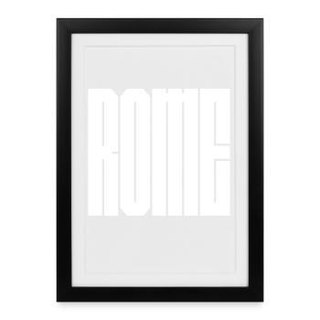 Rome Italian CIty Bold Block Typeface - Framed poster (27 × 37 cm) - black - Front