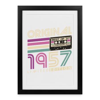 Original 1957 Vintage Retro Birthday Gift - Framed poster (27 × 37 cm) - black - Front