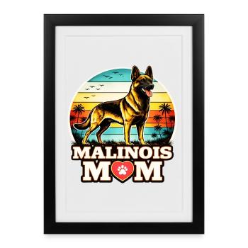 Malinois mom - Framed poster (27 × 37 cm) - black - Front