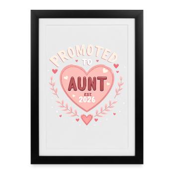 Tante 2026 Tante 2026 Promue Tante 2026 - Affiche encadrée (27 × 37 cm) - noir - Devant