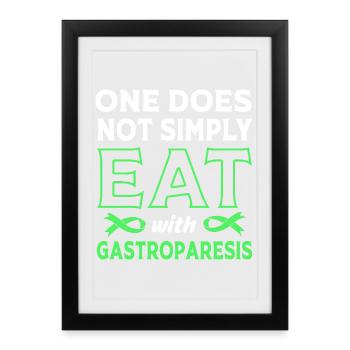 Gastroparesie - Affiche encadrée (27 × 37 cm) - noir - Devant