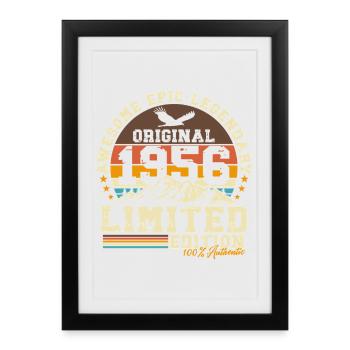 1956 Vintage 70th Birthday Retro Gift - Framed poster (27 × 37 cm) - black - Front