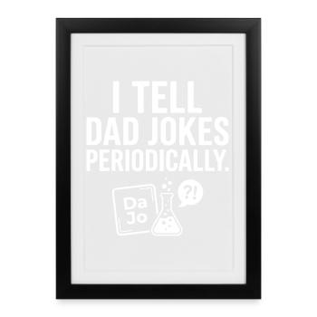Father Jokes Periodic Design - Framed poster (27 × 37 cm) - black - Front