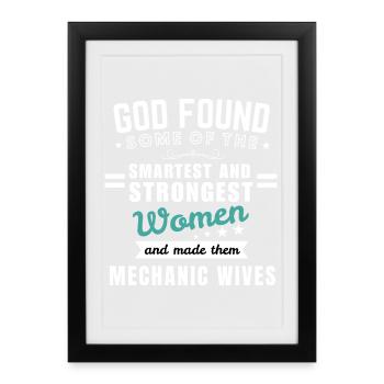 Mechanic Wife - Proud Wife of a Mechanic - Framed poster (27 × 37 cm) - black - Front