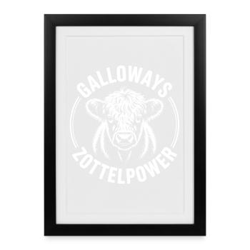 Galloway Beef Head - Framed poster (27 × 37 cm) - black - Front