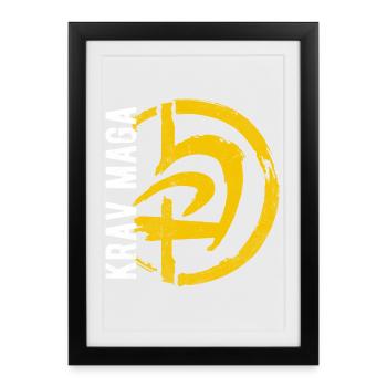 Kravmaga Krav Self Defense Gym GYM - Framed poster (27 × 37 cm) - black - Front