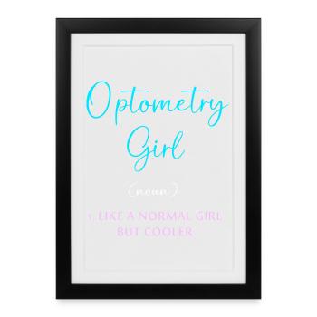Opticien Ophtalmologiste Optique - Affiche encadrée (27 × 37 cm) - noir - Devant