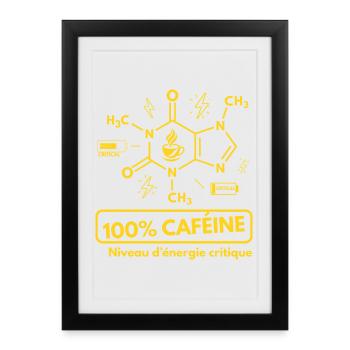 Niveau d'énergie critique yellow - Affiche encadrée (27 × 37 cm) - noir - Devant