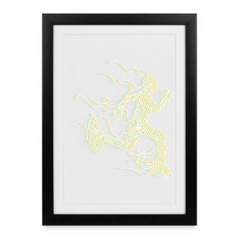 Stylized Rocket Runner - Framed poster (27 × 37 cm) - black - Front