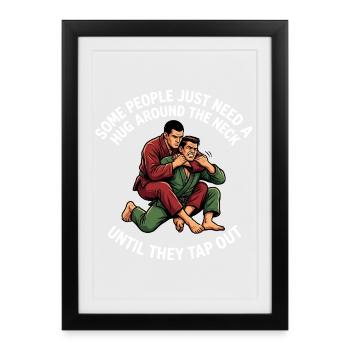 Some people just need a hug - Framed poster (27 × 37 cm) - black - Front