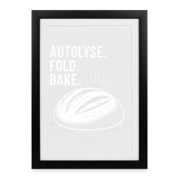 Bread Bold : Art de l’autolyse - Affiche encadrée (27 × 37 cm) - noir - Devant