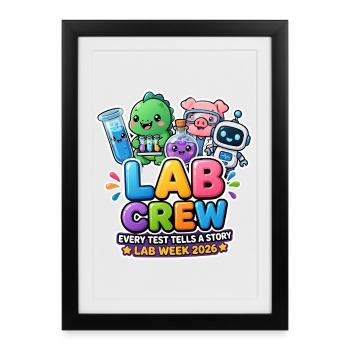 Lab Crew 2026: Comic Strip Lab Team - Framed poster (27 × 37 cm) - black - Front