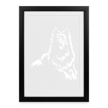 Swiss Shepherd "Black Edition" - Framed poster (27 × 37 cm) - black - Front