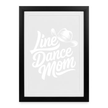 Maman de danse en ligne - Affiche encadrée (27 × 37 cm) - noir - Devant