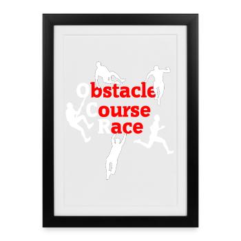 OCR Chaos – Obstacle Action Design - Framed poster (27 × 37 cm) - black - Front