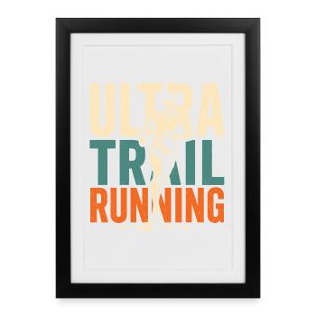 Ultra Trail Running - Affiche encadrée (27 × 37 cm) - noir - Devant