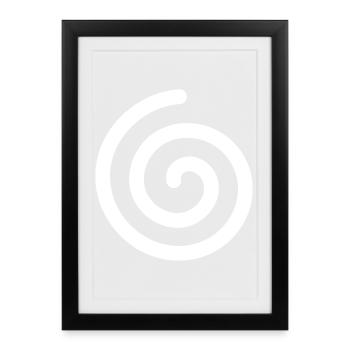 La spirale signifie légèreté, développement et - Affiche encadrée (27 × 37 cm) - noir - Devant
