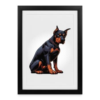 Doberman Doberman Owner Doberman Lovers - Framed poster (27 × 37 cm) - black - Front