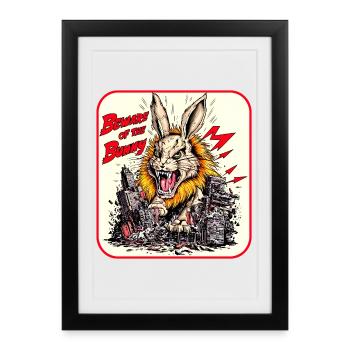 Beware Bunny City Rampage - Framed poster (27 × 37 cm) - black - Front