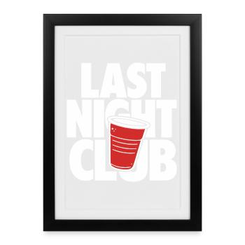 Conception de la coupe de la fête de club d’hier soir - Affiche encadrée (27 × 37 cm) - noir - Devant