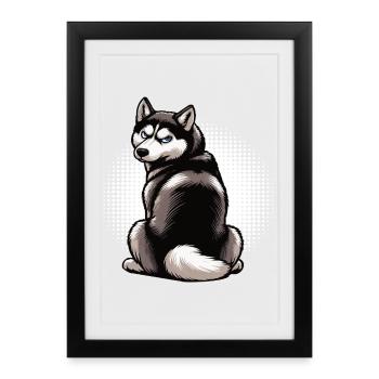 Husky Huskies Husky Owners Husky Owners Husky Fans - Framed poster (27 × 37 cm) - black - Front