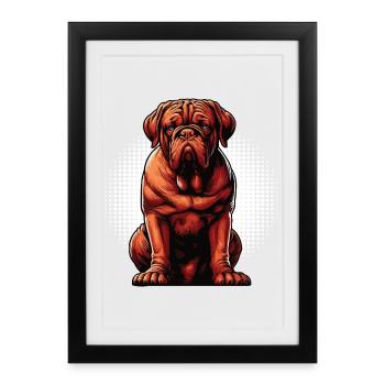 Bordeaux Mastiff Bordeaux's Bordeaux Mastiff owner - Framed poster (27 × 37 cm) - black - Front